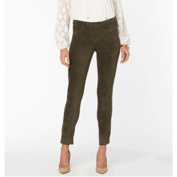 NYDJ Alina Ankle Faux Suede Legging12OliveNWT Lift & Tuck® Technology